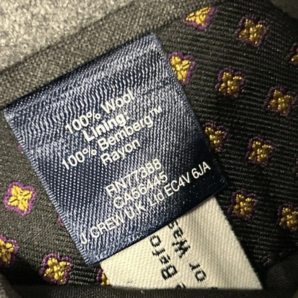 J Crew Jacket Mens 40R Gray Wool Ludlow Vitale Barberis Canonico Sport Coat